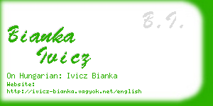 bianka ivicz business card